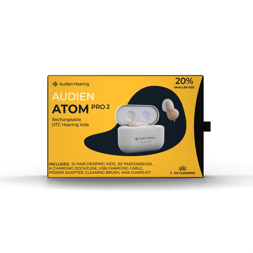 Atom2 Audien Atom 2 OTC Hearing Aids (Open Box) – Audien Hearing