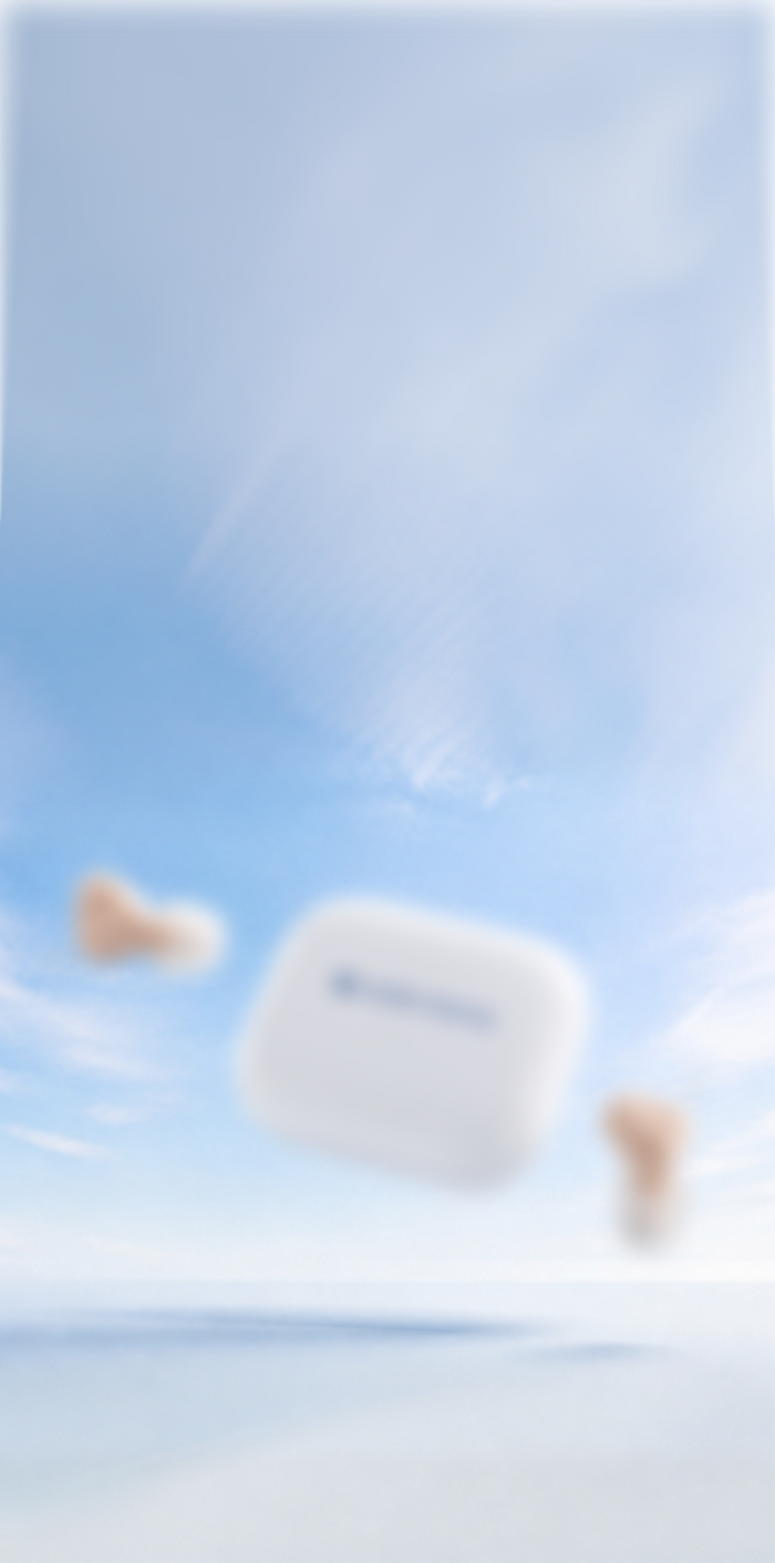 Blurry image of a atom air in the clouds 

